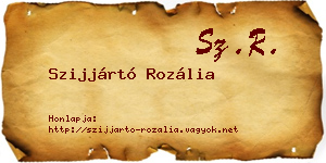 Szijjártó Rozália névjegykártya