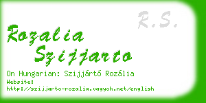 rozalia szijjarto business card