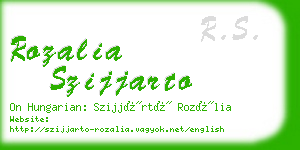 rozalia szijjarto business card